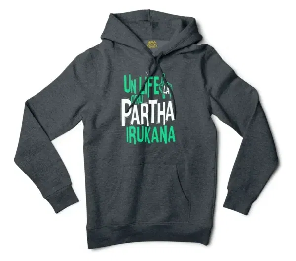 Un Life La Oru Partha Irukana Men/Unisex Hoodie in Charcoal Heather Color