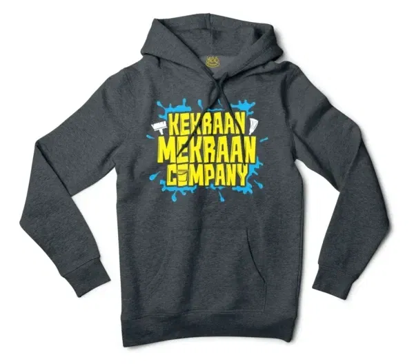 Kekraan Mekraan Company Men/Unisex Hoodie in Charcoal Heather Color