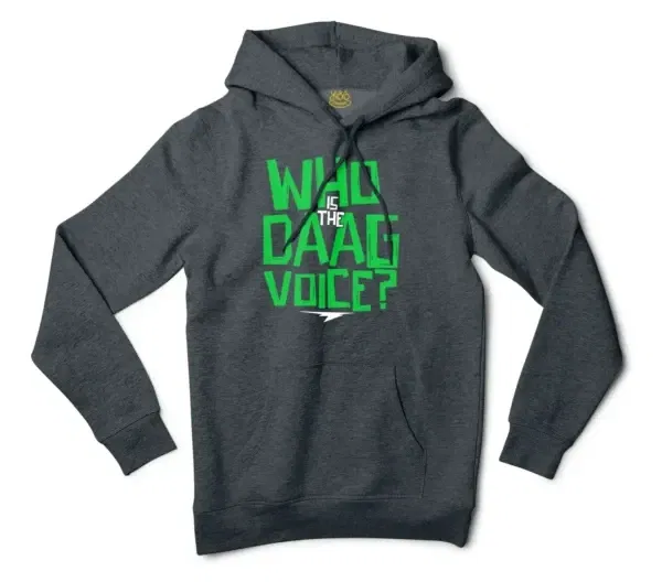 Who Is The Daag Voice Men/Unisex Hoodie in Charcoal Heather Color