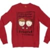 Iam Yuvar Best Friend Men/Unisex Long Sleeve Sweatshirt in Cherry Red Color