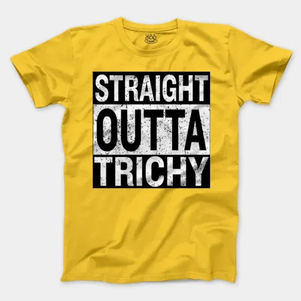 Straight Outta Trichy Men/Unisex T-Shirt in Daisy Color