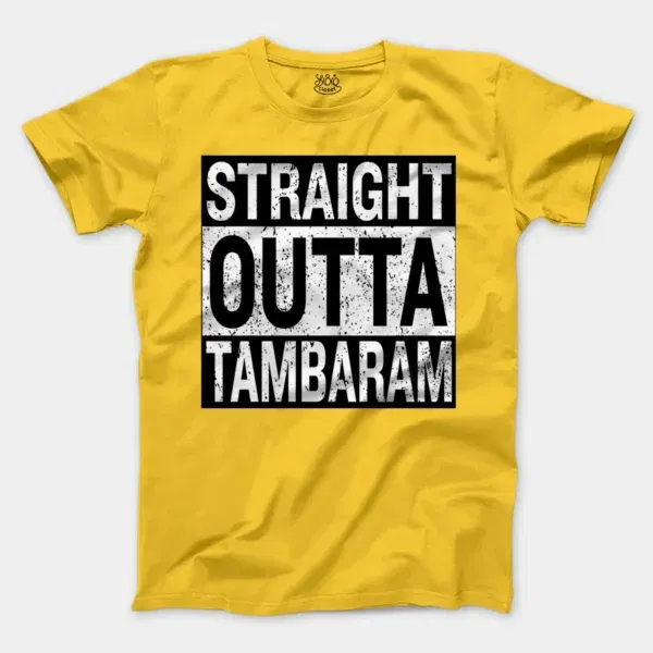 Straight Outta Tambaram Men/Unisex T-Shirt in Daisy Color