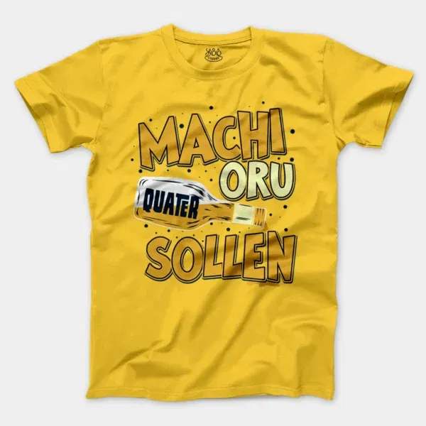 Machi Oru Quater Sollen Men/Unisex T-Shirt in Daisy Color