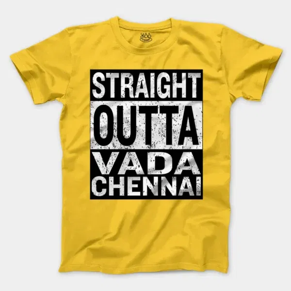 Straight Outta Vada Chennai Men/Unisex T-Shirt in Daisy Color