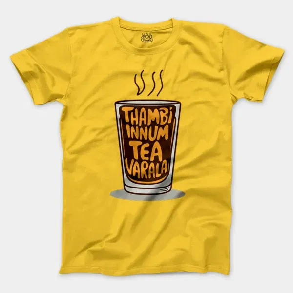 Thambi Innum Tea Varala Men/Unisex T-Shirt in Daisy Color