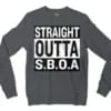 Straight Outta Sboa Men/Unisex Long Sleeve T-Shirt in Dark Heather Color
