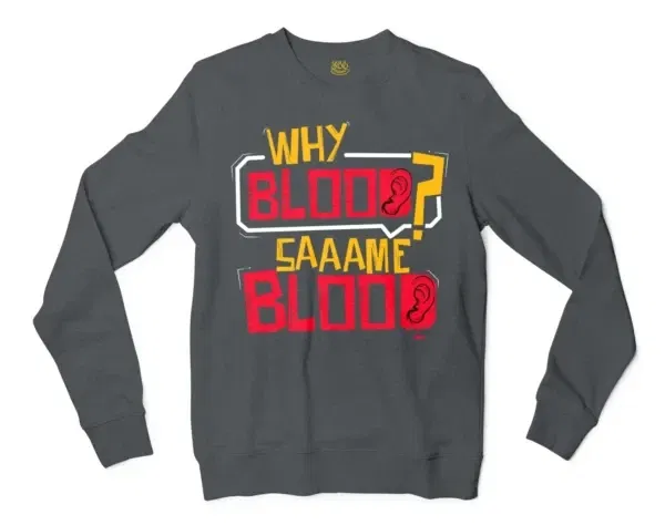 Why Blood Same Blood Men/Unisex Long Sleeve T-Shirt in Dark Heather Color