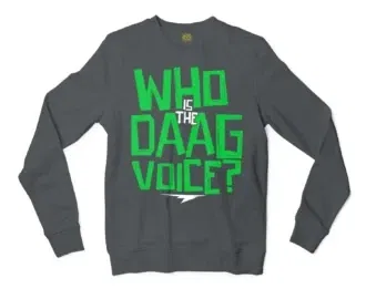 Who Is The Daag Voice Men/Unisex Long Sleeve T-Shirt in Dark Heather Color