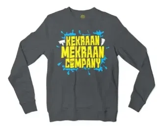 Kekraan Mekraan Company Men/Unisex Long Sleeve T-Shirt in Dark Heather Color