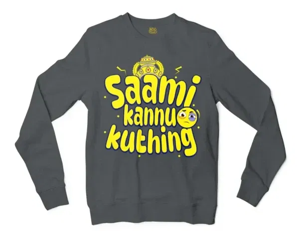 Saami Kannu Kuthing Men/Unisex Long Sleeve T-Shirt in Dark Heather Color