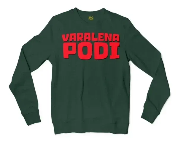 Varalena Podi Men/Unisex Long Sleeve Sweatshirt in Forest Green Color