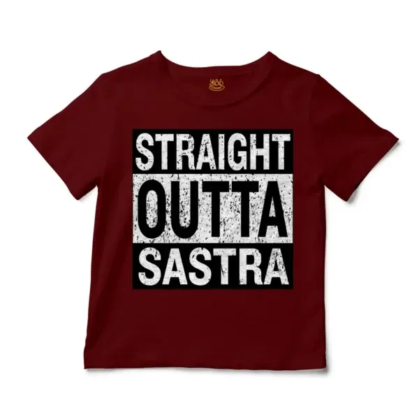 Straight Outta Sastra Unisex Toddler T-Shirt in Garnet Color