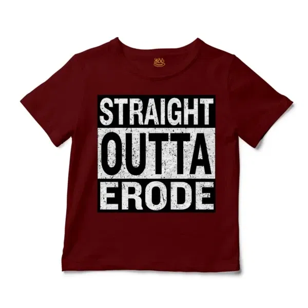 Straight Outta Erode Unisex Toddler T-Shirt in Garnet Color