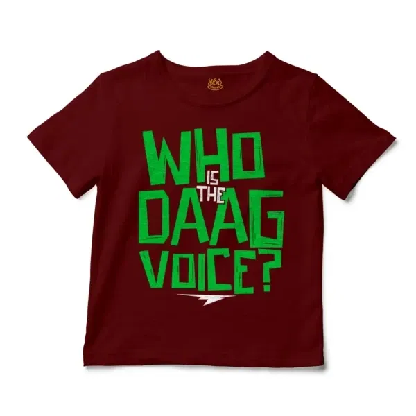 Who Is The Daag Voice Unisex Toddler T-Shirt in Garnet Color