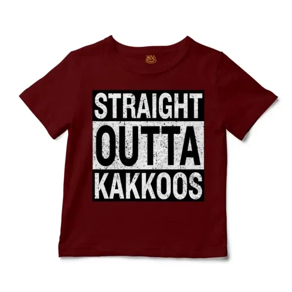 Straight Outta Kakkoos Unisex Toddler T-Shirt in Garnet Color