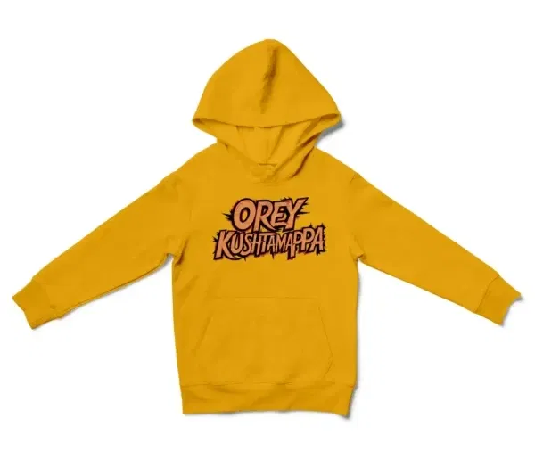 Ore Kushtamappa Unisex Youth Hoodie in Gold Color