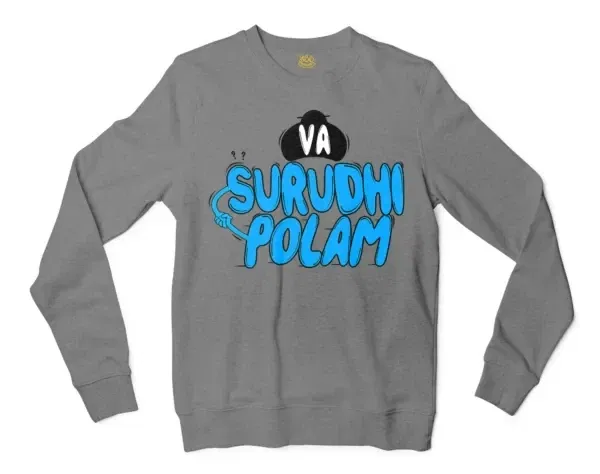 Va Surudhi Polam Men/Unisex Long Sleeve Sweatshirt in Graphite Heather Color