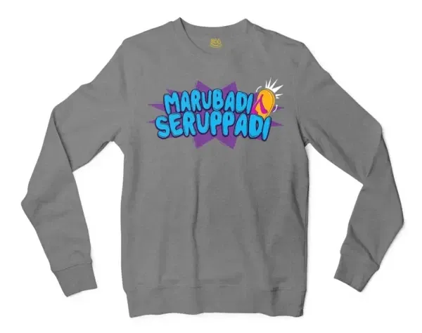 Marubadi Seruppadi Men/Unisex Long Sleeve Sweatshirt in Graphite Heather Color