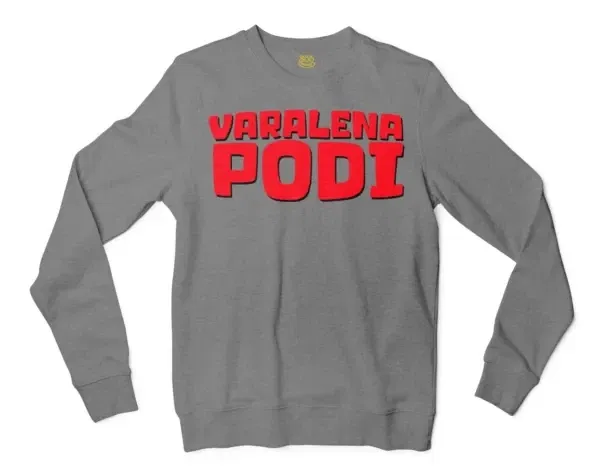 Varalena Podi Men/Unisex Long Sleeve Sweatshirt in Graphite Heather Color