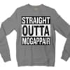 Straight Outta Mogappair Men/Unisex Long Sleeve Sweatshirt in Graphite Heather Color