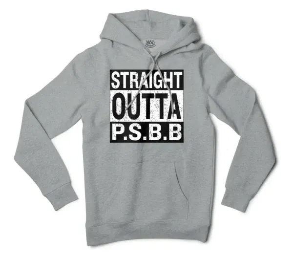 Straight Outta Psbb Men/Unisex Hoodie in Grey Heather Color