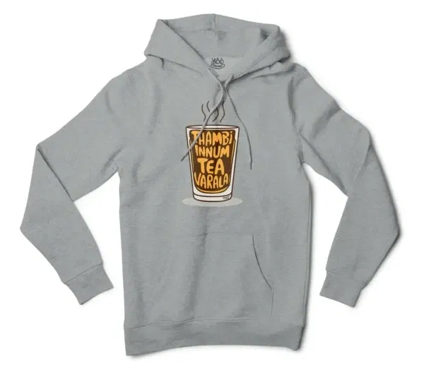 Thambi Innum Tea Varala Men/Unisex Hoodie in Grey Heather Color