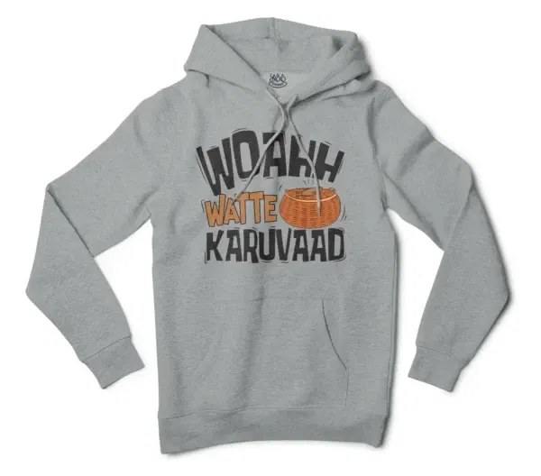 Woahh!! Watte Karuvaad Men/Unisex Hoodie in Grey Heather Color