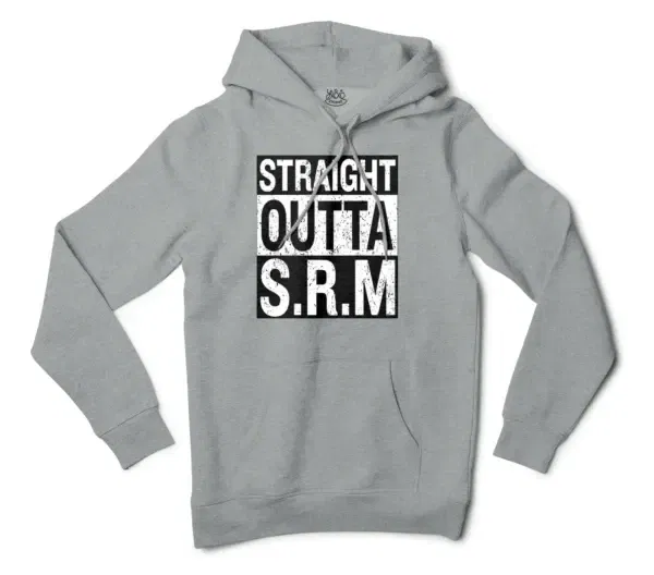 Straight Outta Srm University Men/Unisex Hoodie in Grey Heather Color