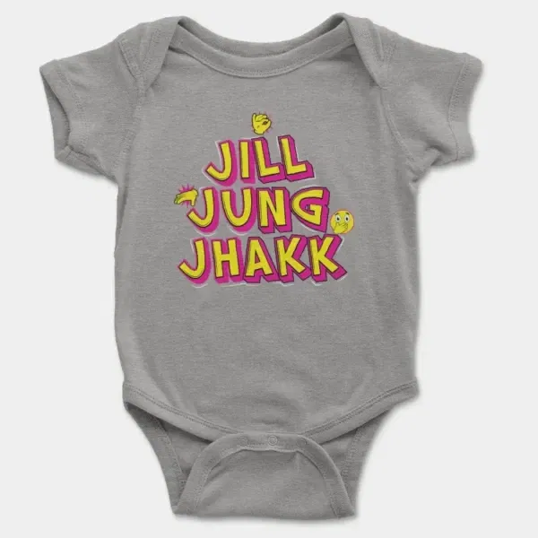 Jill Jung Jhakk Short Sleeve Baby Onesie in Heather Color