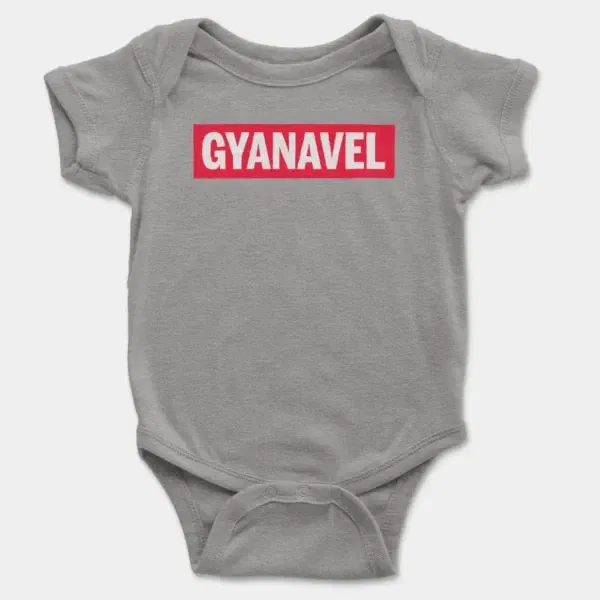 Gyanavel Short Sleeve Baby Onesie in Heather Color