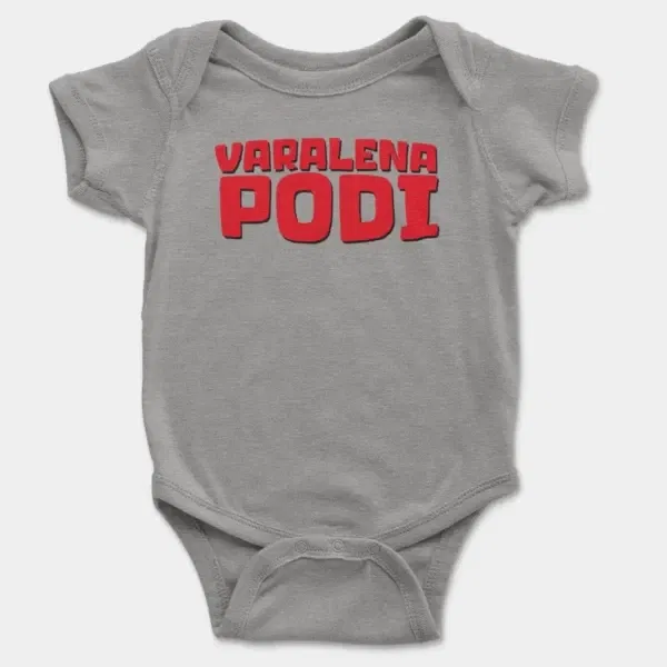 Varalena Podi Short Sleeve Baby Onesie in Heather Color