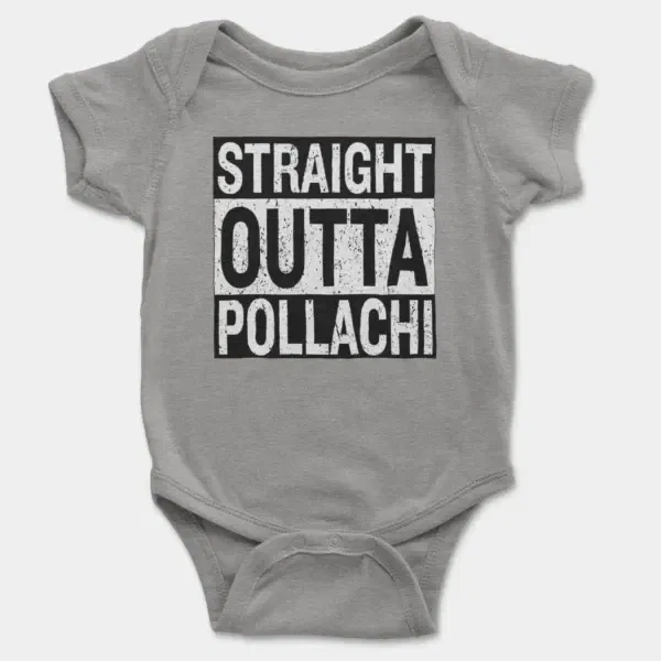 Straight Outta Pollachi Short Sleeve Baby Onesie in Heather Color