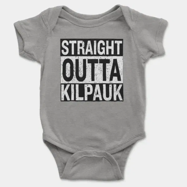 Straight Outta Kilpauk Short Sleeve Baby Onesie in Heather Color