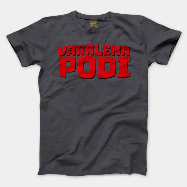 Varalena Podi Men/Unisex T-Shirt in Heather Dark Grey Color