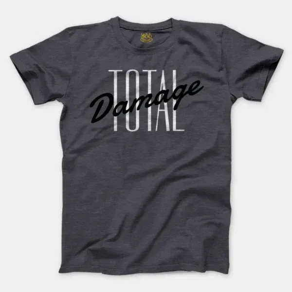 Total Damage Men/Unisex T-Shirt in Heather Dark Grey Color