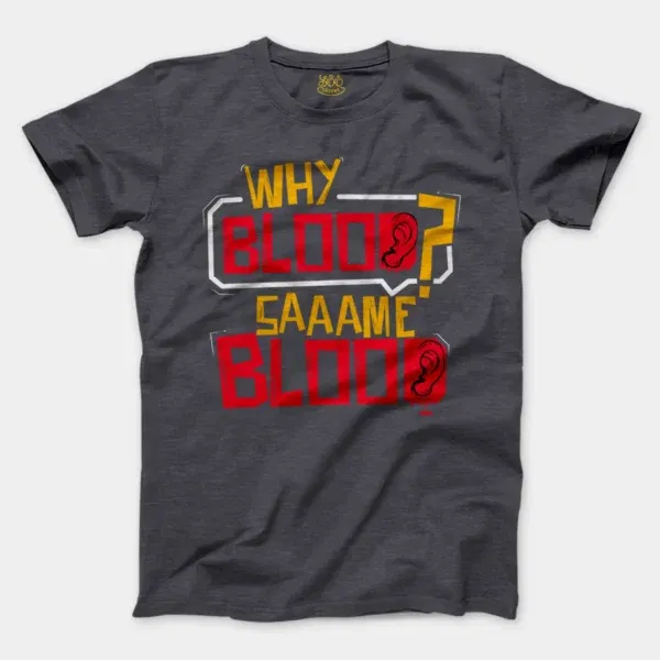 Why Blood Same Blood Men/Unisex T-Shirt in Heather Dark Grey Color