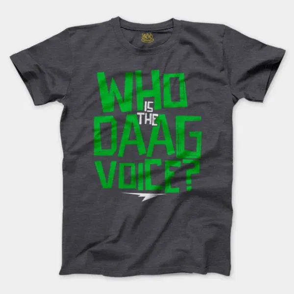 Who Is The Daag Voice Men/Unisex T-Shirt in Heather Dark Grey Color