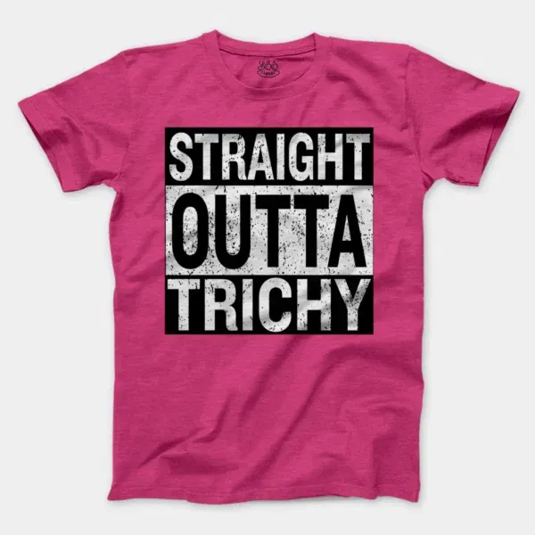 Straight Outta Trichy Men/Unisex T-Shirt in Heather Heliconia Color