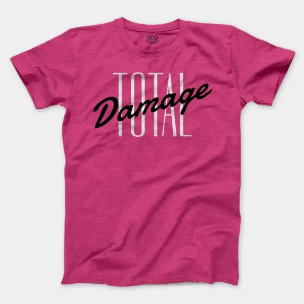 Total Damage Men/Unisex T-Shirt in Heather Heliconia Color