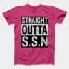 Straight Outta Ssn University Men/Unisex T-Shirt in Heather Heliconia Color