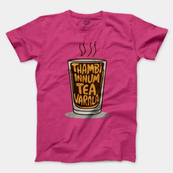 Thambi Innum Tea Varala Men/Unisex T-Shirt in Heather Heliconia Color