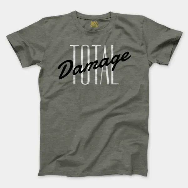 Total Damage Men/Unisex T-Shirt in Heather Military Green Color