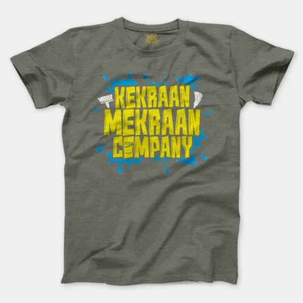 Kekraan Mekraan Company Men/Unisex T-Shirt in Heather Military Green Color