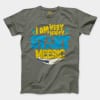 I Am Very Happy… Start Meesic Men/Unisex T-Shirt in Heather Military Green Color