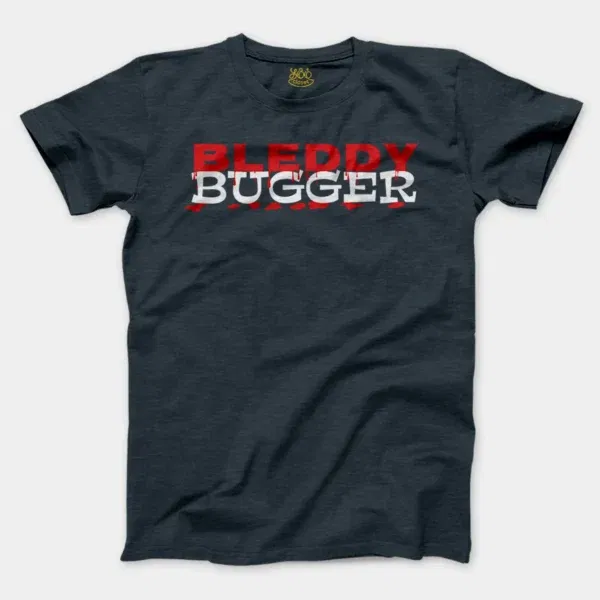 Bleddy Bugger Men/Unisex T-Shirt in Heather Navy Color