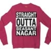 Straight Outta Beasant Nagar Men/Unisex Long Sleeve Sweatshirt in Heather Sport Dark Maroon Color