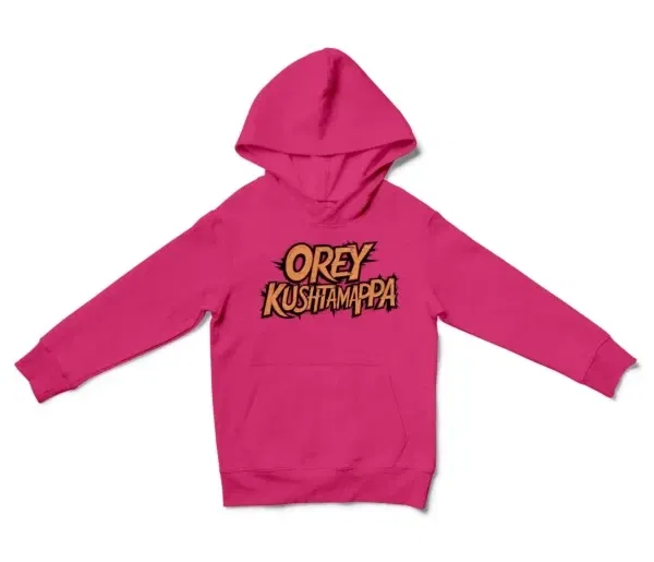 Ore Kushtamappa Unisex Youth Hoodie in Heliconia Color