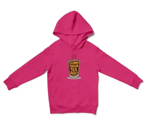 Thambi Innum Tea Varala Unisex Youth Hoodie in Heliconia Color