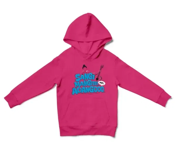 Sangi Mangiiiii….. Adangoooo Unisex Youth Hoodie in Heliconia Color