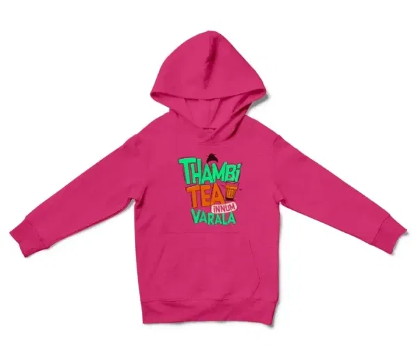 Thambi Tea Innum Varala Unisex Youth Hoodie in Heliconia Color